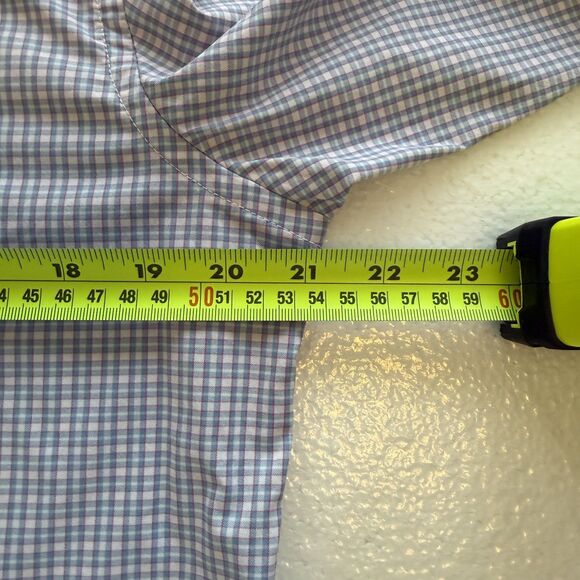 UNTUCKit Shirt Mens Medium Dalton Regular Fit Plaid Stretch Nylon Long Sleeve - Picture 7 of 11